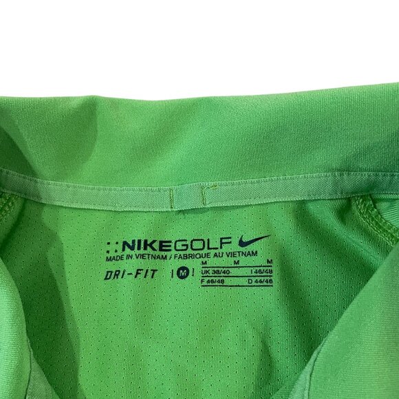 Nike Golf Polo Shirt Men's Size Medium Green Dri-Fit Performance - Picture 2 of 5